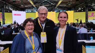 Gisela Geckler &amp; Lutz Jäckel mit unserer Generalsekretärin der FDP BW Judith Skudelny